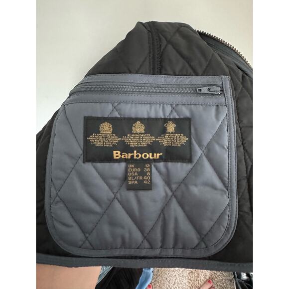 NWOT Barbour Blue Quilted Vest Womens Size 8 -Castle & Key Distillery Branded - Picture 6 of 7